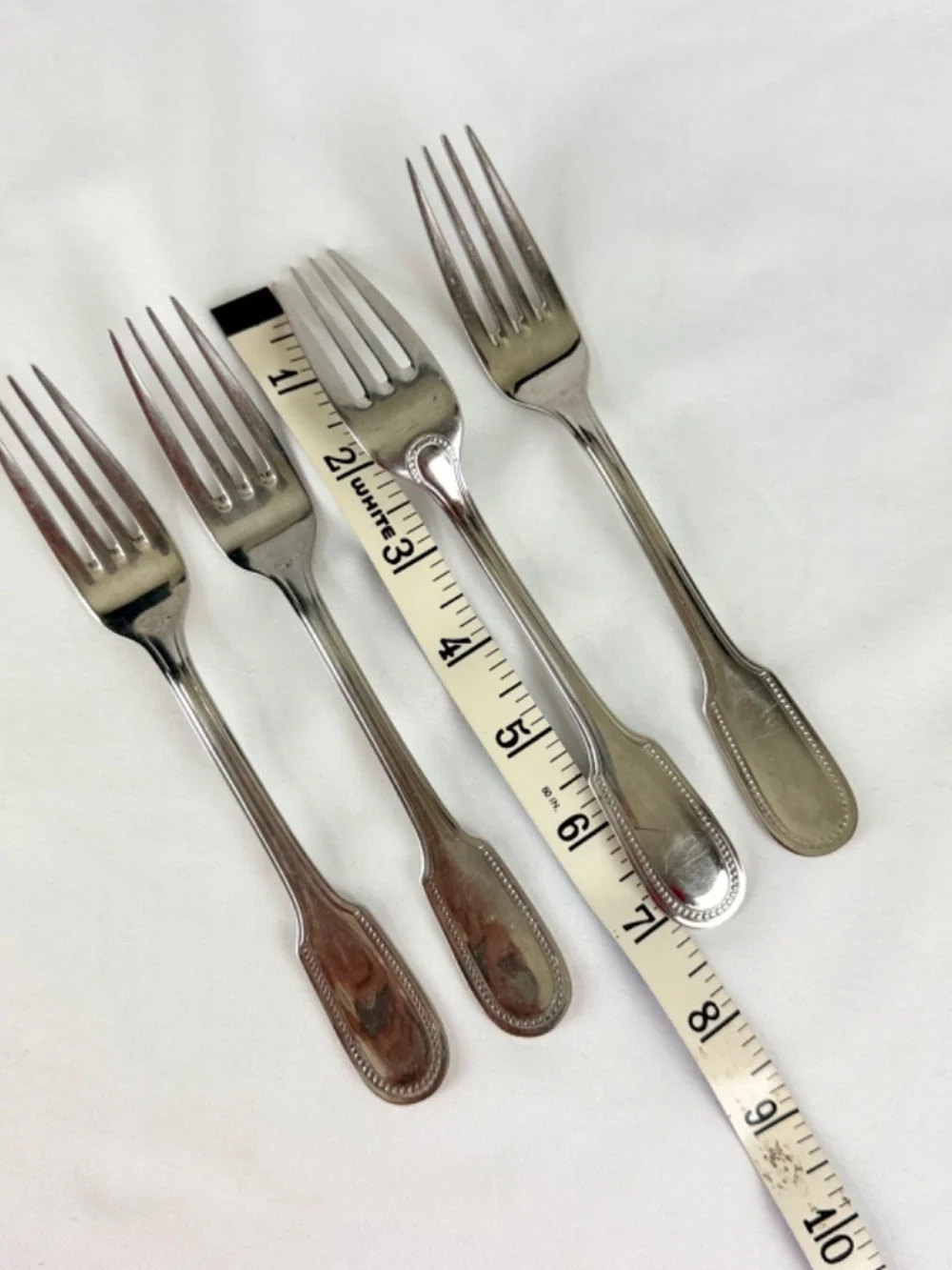 Vintage Towle Georgian House Perles 4 Salad Forks Stainless Steel Japan